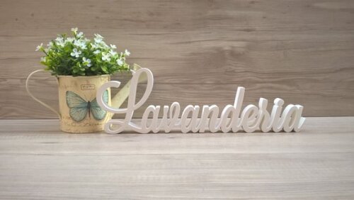 Palavra decorativa Lavanderia Mod LS