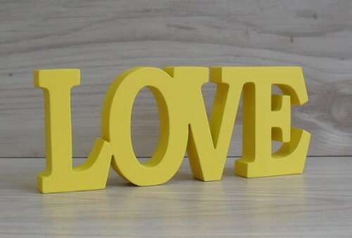 Palavra decorativa LOVE - linha BK