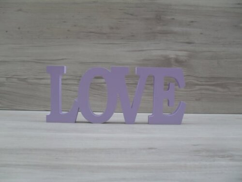 Palavra decorativa LOVE - linha BK M