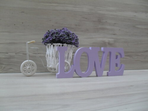 Palavra decorativa LOVE - linha BK M