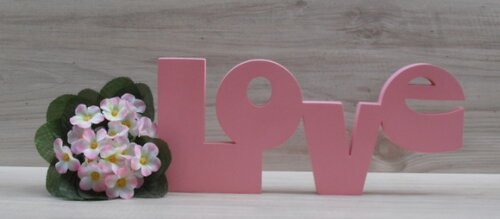 Palavra Decorativa Love Modelo Retrô