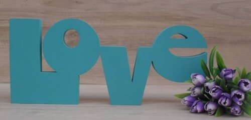 Palavra Decorativa Love Modelo Retrô