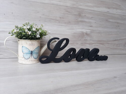 Palavra decorativa Love... - clássico