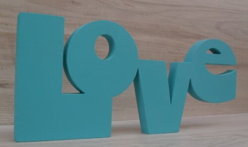 Palavra Decorativa Love Modelo Retrô