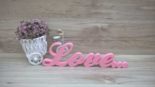 Palavra decorativa Love... - clássico