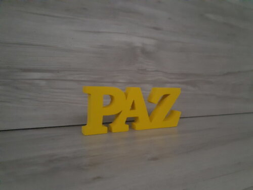 Palavra decorativa PAZ - linha BK