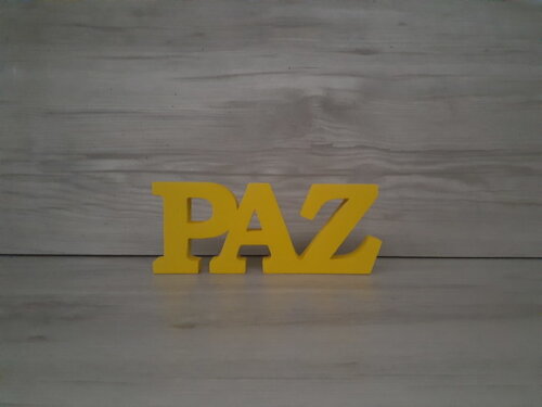 Palavra decorativa PAZ - linha BK