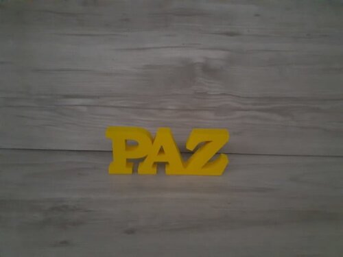 Palavra decorativa PAZ - linha BK