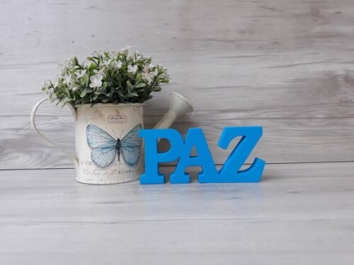 Palavra decorativa PAZ - linha BK