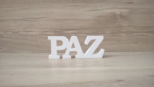 Palavra decorativa PAZ - linha BK