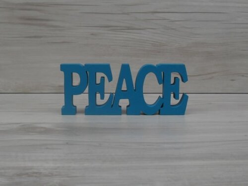 Palavra decorativa PEACE - linha BK
