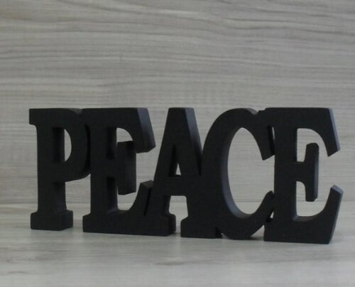 Palavra decorativa PEACE - linha BK