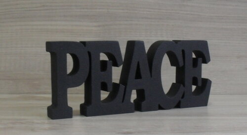 Palavra decorativa PEACE - linha BK