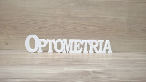 Palavra decorativa PERSONALIZADA - OPTOMETRIA - linha BK