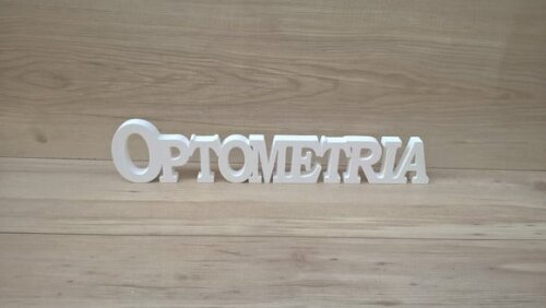 Palavra decorativa PERSONALIZADA - OPTOMETRIA - linha BK