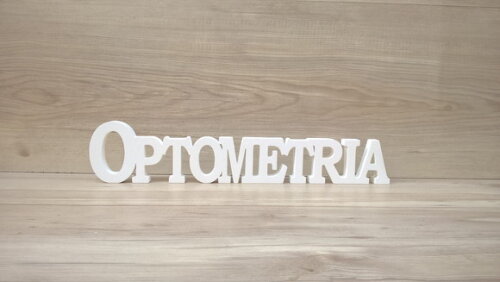 Palavra decorativa PERSONALIZADA - OPTOMETRIA - linha BK