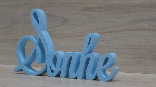 Palavra Decorativa Sonhe Mod LS
