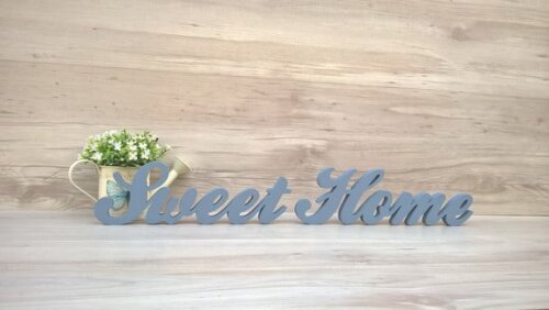 Palavra decorativa Sweet Home - clássico