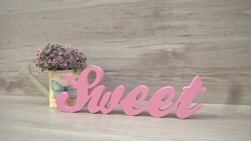 Palavra Decorativa Sweet - Clássico