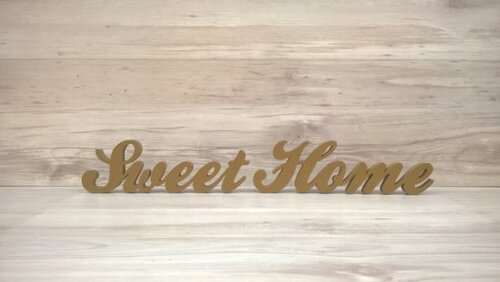 Palavra decorativa Sweet Home - clássico