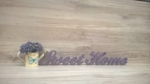 Palavra decorativa Sweet Home - clássico