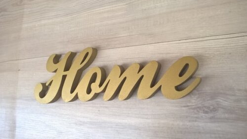 Palavra decorativa Sweet Home - clássico