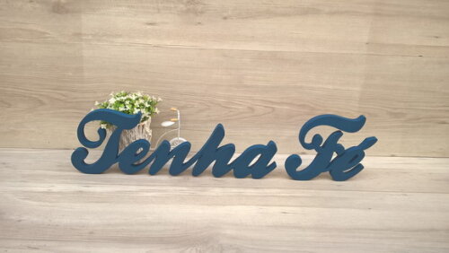 Palavra decorativa Tenha Fé - clássico