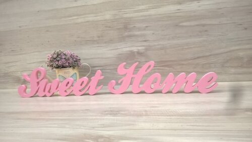 Palavra decorativa Sweet Home - clássico