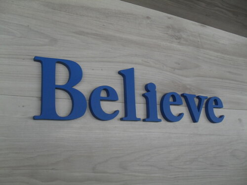 Palavra MDF de Parede - Believe