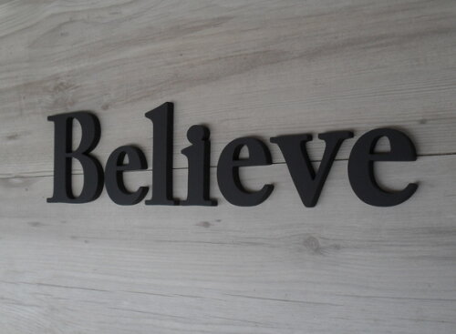Palavra MDF de Parede - Believe