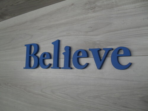 Palavra MDF de Parede - Believe