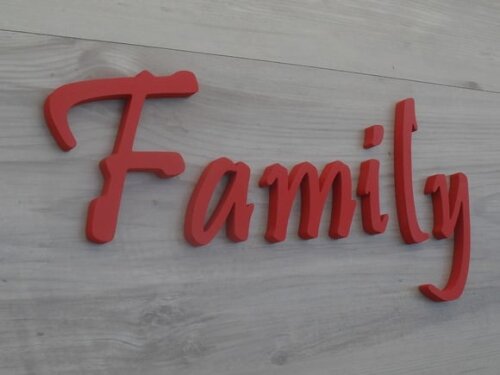 Palavra MDF de Parede - Family