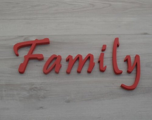 Palavra MDF de Parede - Family
