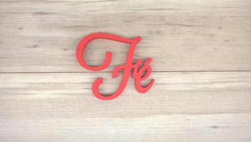 Palavra MDF de Parede - Fé - linha LS