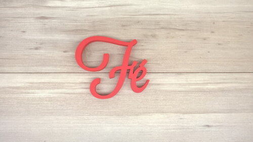 Palavra MDF de Parede - Fé - linha LS