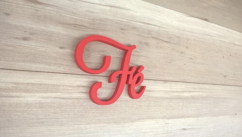 Palavra MDF de Parede - Fé - linha LS