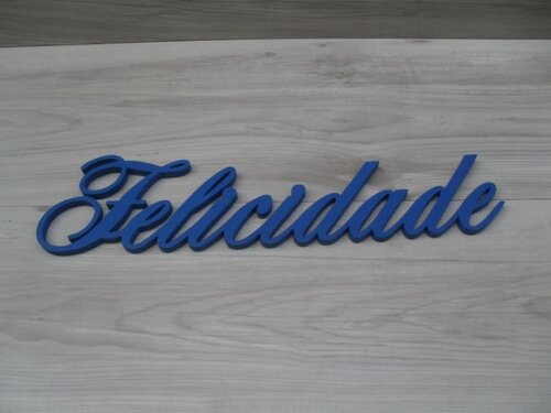 Palavra MDF de Parede - Felicidade