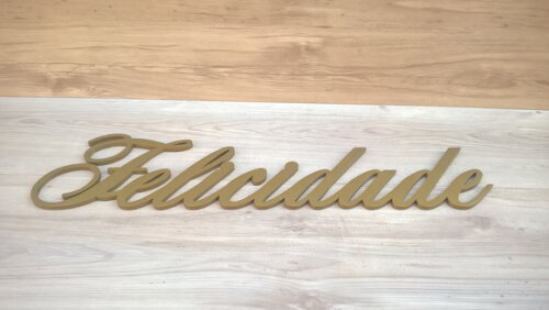 Palavra MDF de Parede - Felicidade