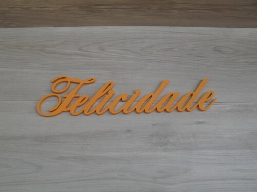 Palavra MDF de Parede - Felicidade