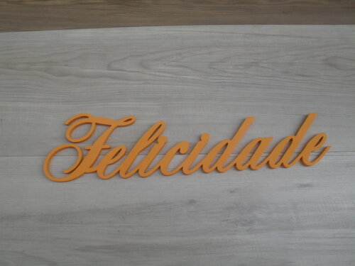 Palavra MDF de Parede - Felicidade