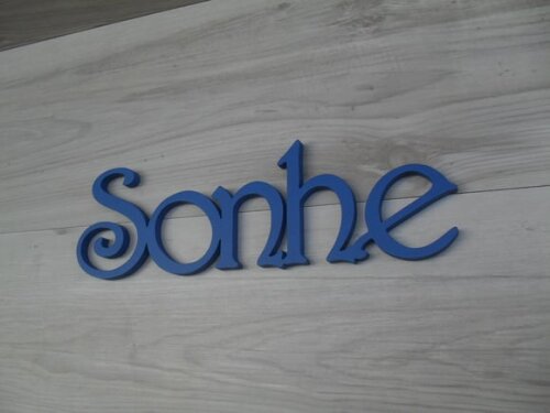 Palavra mdf de Parede - Sonhe