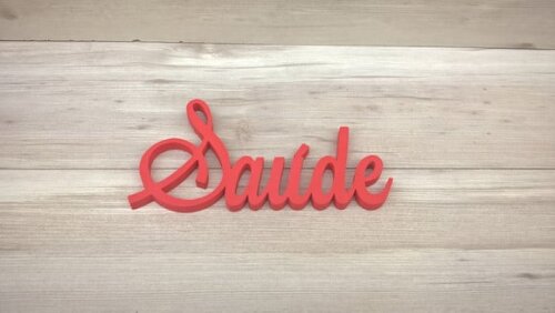 Palavra MDF de Parede - Saúde - linha LS