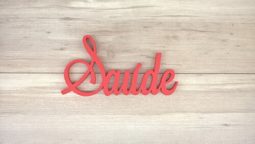 Palavra MDF de Parede - Saúde - linha LS