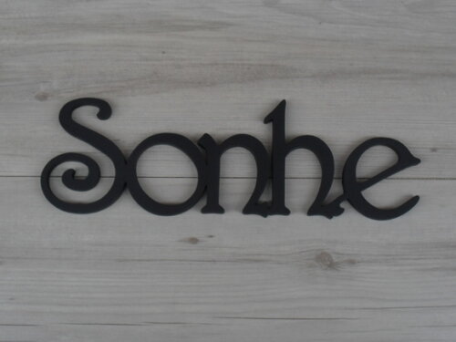 Palavra mdf de Parede - Sonhe