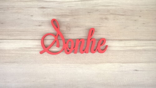 Palavra mdf de Parede - Sonhe - Linha Ls