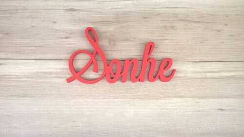 Palavra mdf de Parede - Sonhe - Linha Ls