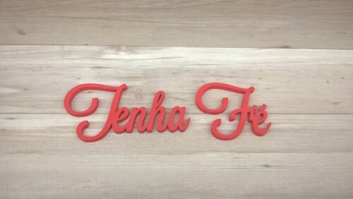 Palavra MDF de Parede - Tenha Fé