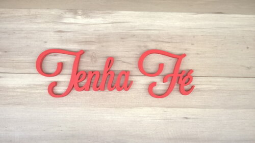 Palavra MDF de Parede - Tenha Fé