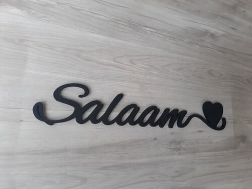 Palavra personalizada em mdf para parede - Salaam