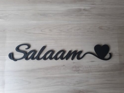 Palavra personalizada em mdf para parede - Salaam